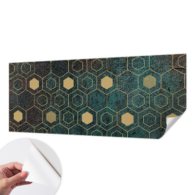 Mural de pared con estampado hermoso con diseño de hexágonos geométricos