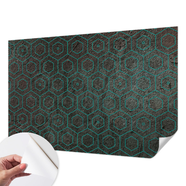 Fotomural decorativo para cabecero de cama con patrón geométrico