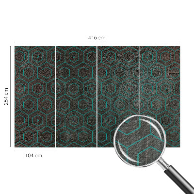Fotomural decorativo para cabecero de cama con patrón geométrico