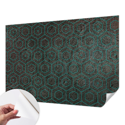 Fotomural decorativo para cabecero de cama con patrón geométrico