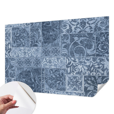 Papel mural texturado decorativo con estampado de adornos para plantas