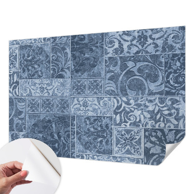 Papel mural texturado decorativo con estampado de adornos para plantas