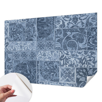 Papel mural texturado decorativo con estampado de adornos para plantas