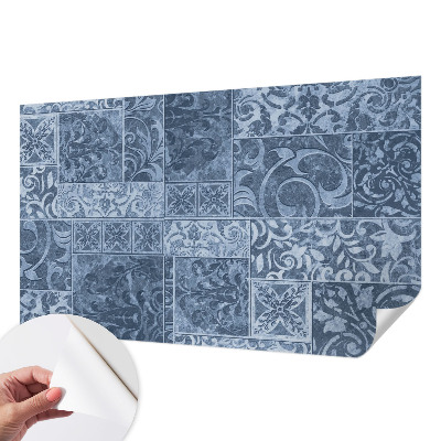 Papel mural texturado decorativo con estampado de adornos para plantas