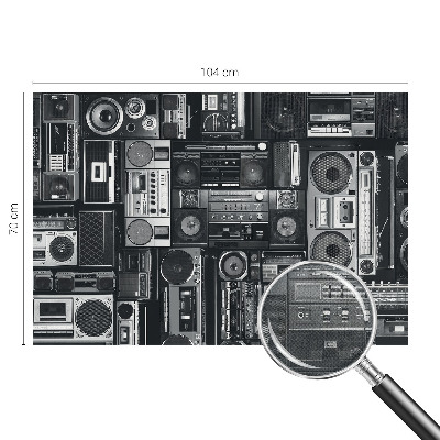 Papel mural con patrón decorativo radio retro