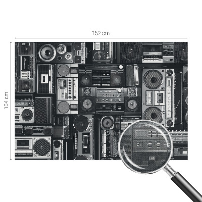 Papel mural con patrón decorativo radio retro