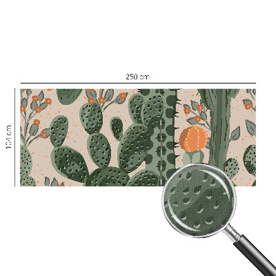 Fotomural decorativo para cabecero de cama con diseño de cactus verdes