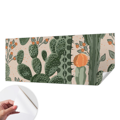 Fotomural decorativo para cabecero de cama con diseño de cactus verdes
