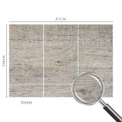 Mural de pared con estampado hermoso con motivos de anillos de madera