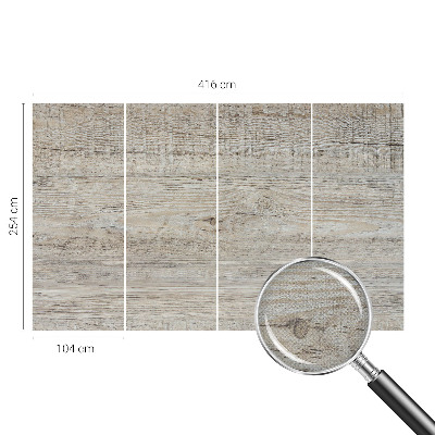 Mural de pared con estampado hermoso con motivos de anillos de madera