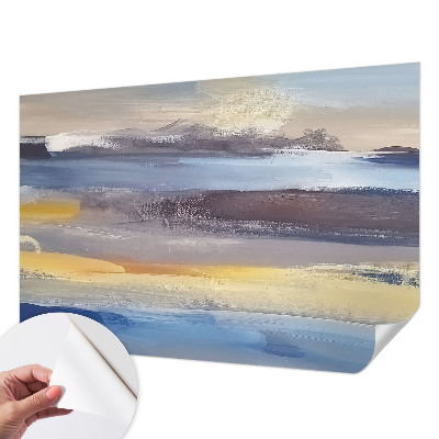 Papel mural con patrón decorativo con un paisaje tranquilo
