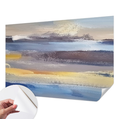 Papel mural con patrón decorativo con un paisaje tranquilo