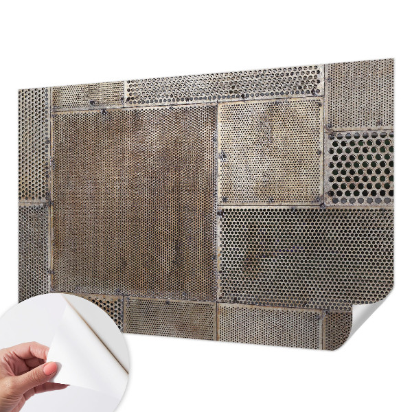 Papel mural texturado decorativo con patrones metálicos