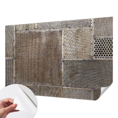 Papel mural texturado decorativo con patrones metálicos