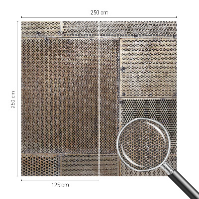 Papel mural texturado decorativo Patrones metálicos