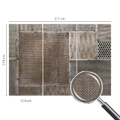 Papel mural texturado decorativo Patrones metálicos