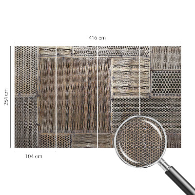Papel mural texturado decorativo con patrones metálicos