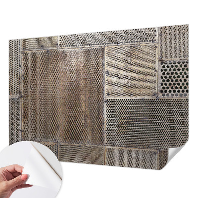 Papel mural texturado decorativo con patrones metálicos