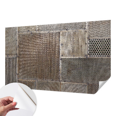 Papel mural texturado decorativo con patrones metálicos