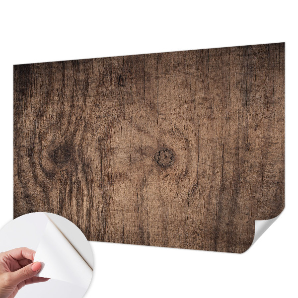 Papel mural con patrón decorativo con acabado de madera rústica