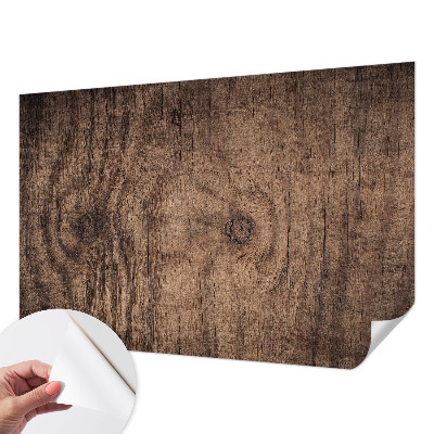 Papel mural con patrón decorativo con acabado de madera rústica