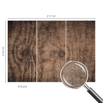 Papel mural con patrón decorativo con acabado de madera rústica