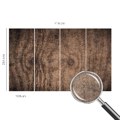Papel mural con patrón decorativo con acabado de madera rústica