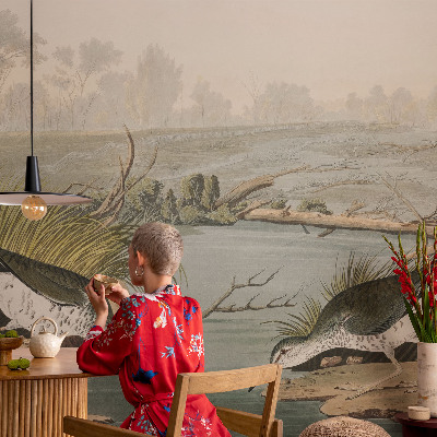 Mural de pared con estampado hermoso Un paisaje tranquilo