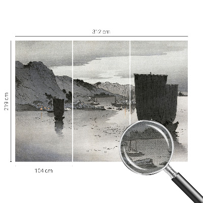 Papel mural texturado decorativo Bahía vespertina