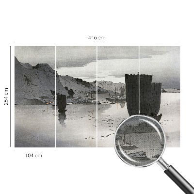 Papel mural texturado decorativo Bahía vespertina