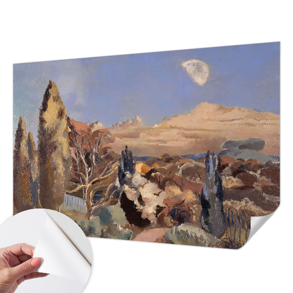 Mural de pared con estampado hermoso paisaje forestal