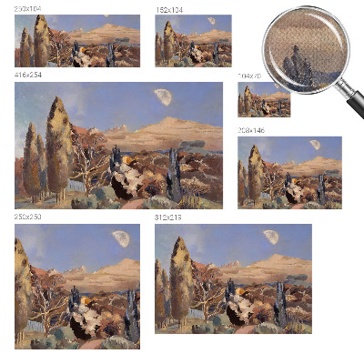 Mural de pared con estampado hermoso paisaje forestal