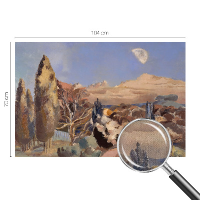 Mural de pared con estampado hermoso paisaje forestal