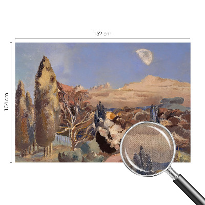 Mural de pared con estampado hermoso paisaje forestal