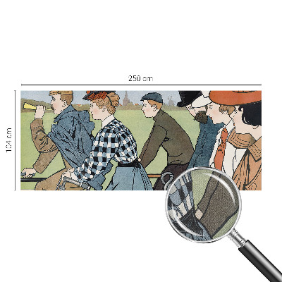 Fotomural decorativo para cabecero de cama Ciclistas clásicos