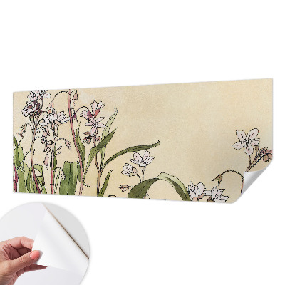 Papel mural texturado decorativo con un elegante diseño floral