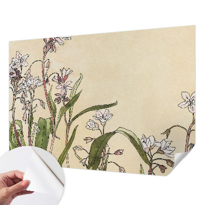 Papel mural texturado decorativo con un elegante diseño floral
