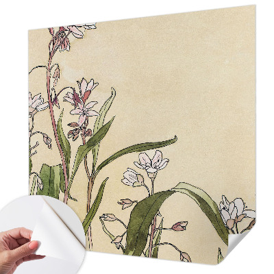 Papel mural texturado decorativo con un elegante diseño floral