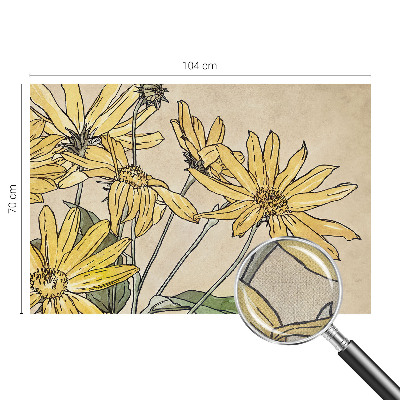 Papel mural con patrón decorativo con diseño de flores pintadas en acuarela