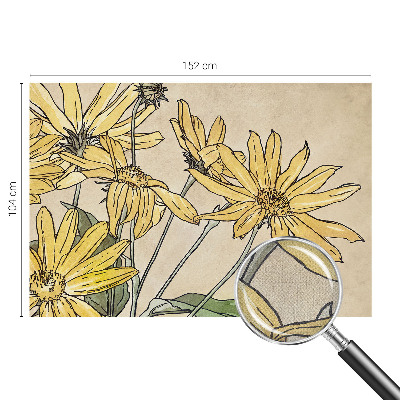 Papel mural con patrón decorativo con diseño de flores pintadas en acuarela