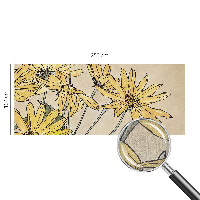 Papel mural con patrón decorativo con diseño de flores pintadas en acuarela