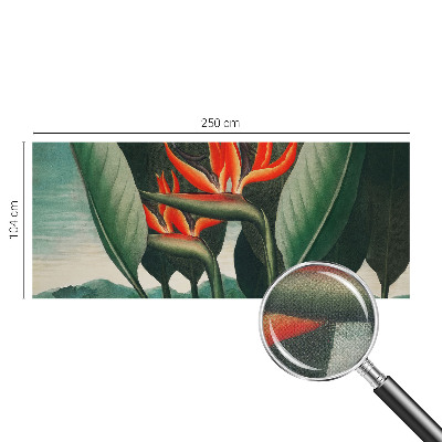 Fotomural decorativo para cabecero de cama con diseño de flores exóticas