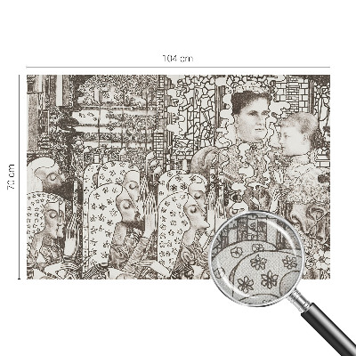 Papel mural texturado decorativo Retratos florales