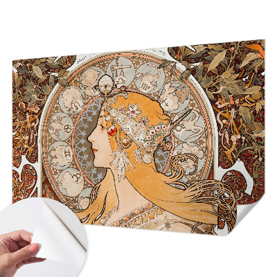 Papel mural con patrón decorativo con diseño inspirado en los signos del zodiaco