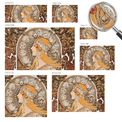 Papel mural con patrón decorativo con diseño inspirado en los signos del zodiaco