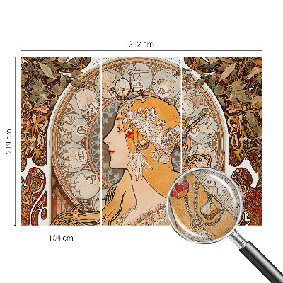 Papel mural con patrón decorativo con diseño inspirado en los signos del zodiaco