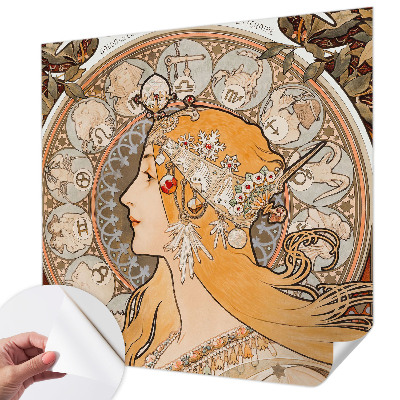 Papel mural con patrón decorativo con diseño inspirado en los signos del zodiaco
