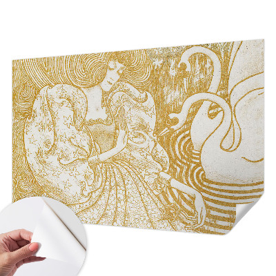 Mural de pared con estampado hermoso con un diseño de elegancia femenina