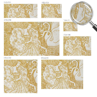 Mural de pared con estampado hermoso Elegancia femenina