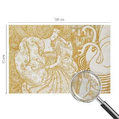 Mural de pared con estampado hermoso Elegancia femenina